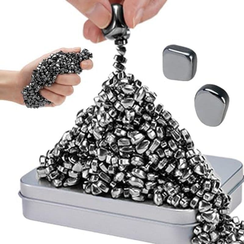 Bolas Magnéticas JUNYANG , Mais De 1000 Mini Massa Magnética , Com 2 Grandes Contas Lisas , Brinquedo Divertido E Silenc