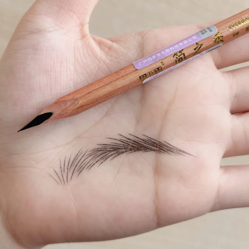 Lápis de sobrancelha genuíno para artista de tatuagem, à prova d'água, anti-manchas, maquiagem de duas cabeças, lápis de