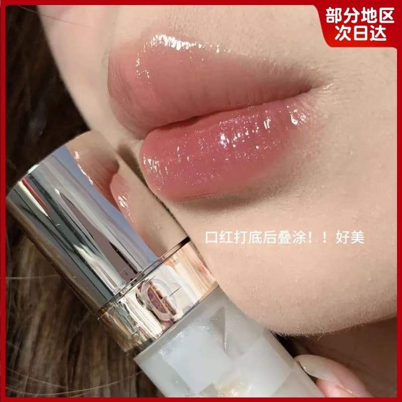 Pure Desire Stacking Hidratante Lip Glaze Batom Primer Transparente!Tender Water ~ Brilho labial transparente de gelo es