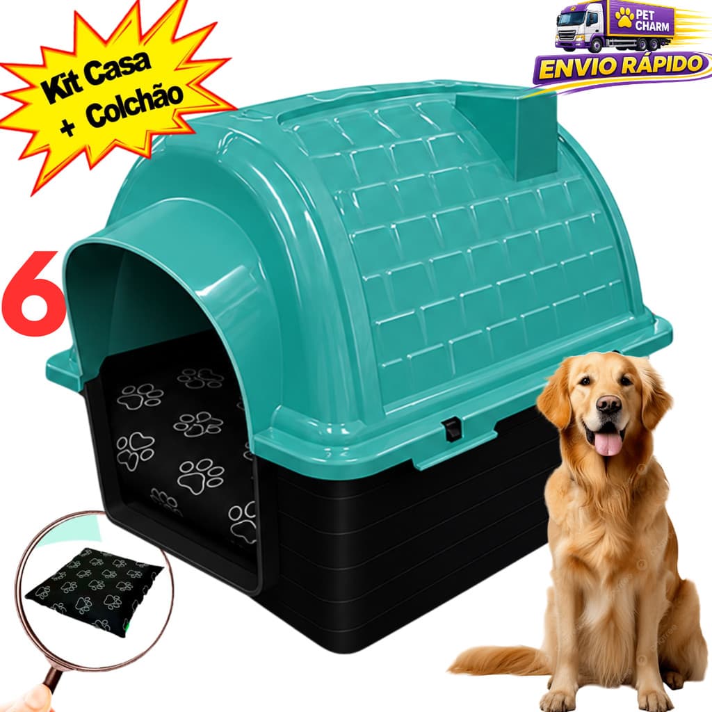 Casa Casinha Pet Cachorro N6 + Caminha Para Cachorro Casinha Para Cachorro Caminha de Cachorro