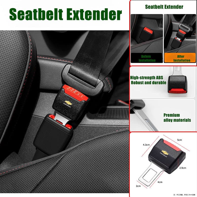 Clipe De Cinto De Segurança Do Carro Extensor Extra Longo Fivela De Bloqueio Para Chevrolet Onix Cruze Silverado Impala