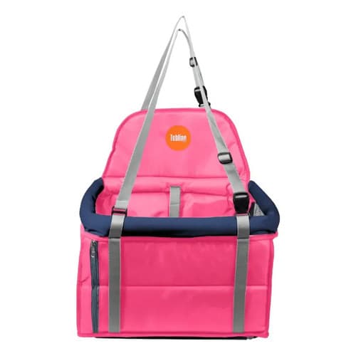 Assento Cadeira Carro Cães Gatos Até 15kg Transpet Big Pets Rosa /azul