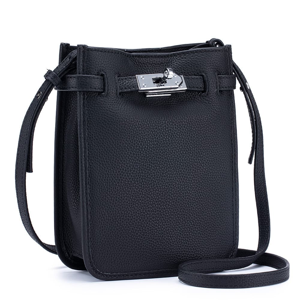 Novo estilo de primeira camada bolsa mensageiro de couro All-Match bolsa feminina de grande capacidade balde simples