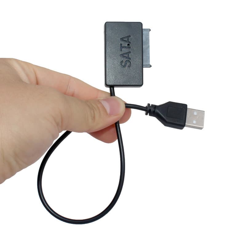 Caixa de unidade óptica externa para Notebook, Interface SATA para USB, cabo adaptador de disco fácil, computador móvel,