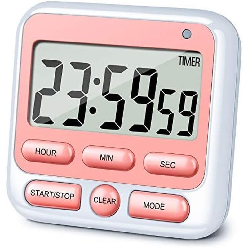 KTKUDY Temporizador Digital De Cozinha Com Interruptor Liga/Desliga De Alarme Mudo/Alto , Relógio De 12 Horas & amp ; ,