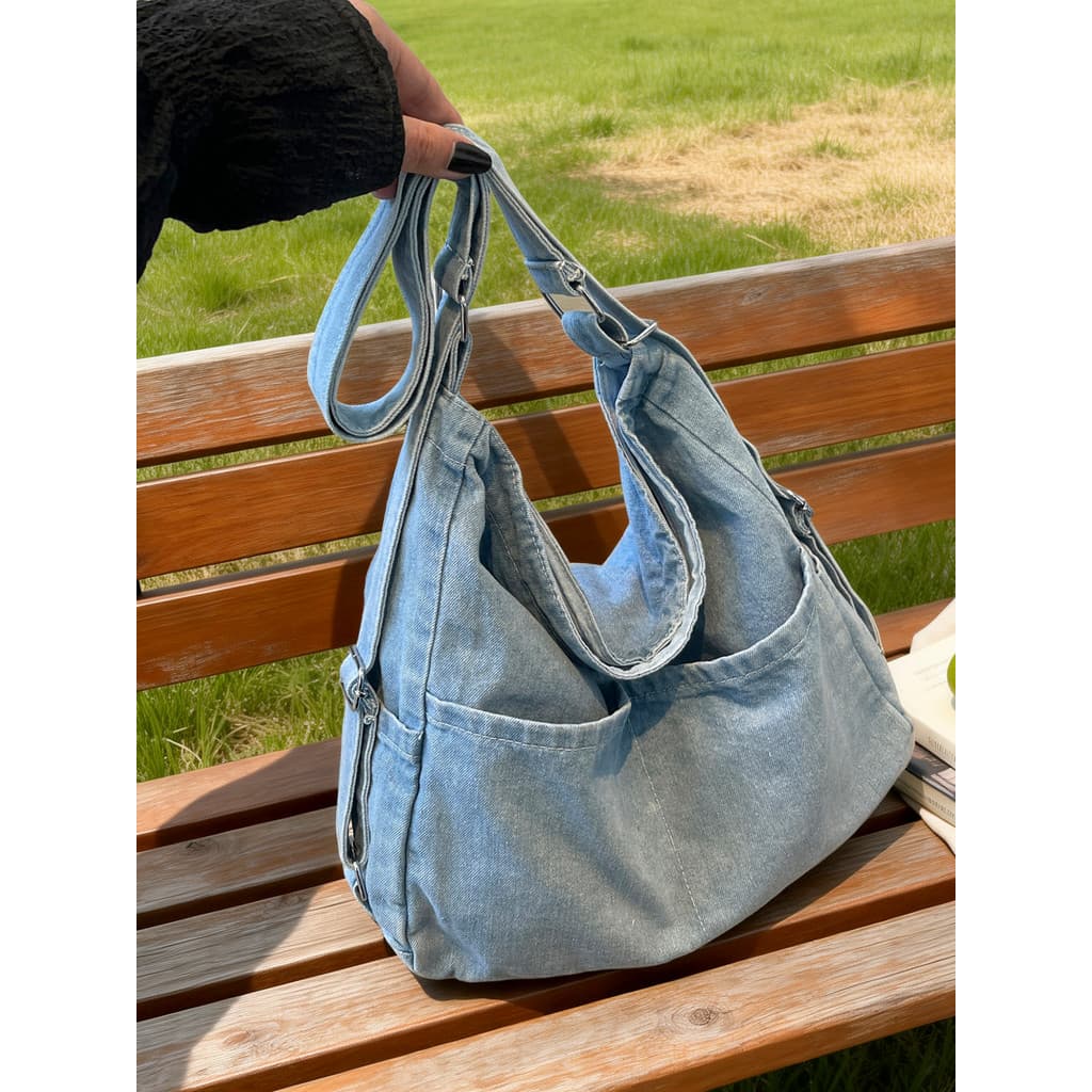 Bolsa de lona Casual feminina bolsa de ombro de grande capacidade novo estilo All-Match bolsa mensageiro nicho Commuter