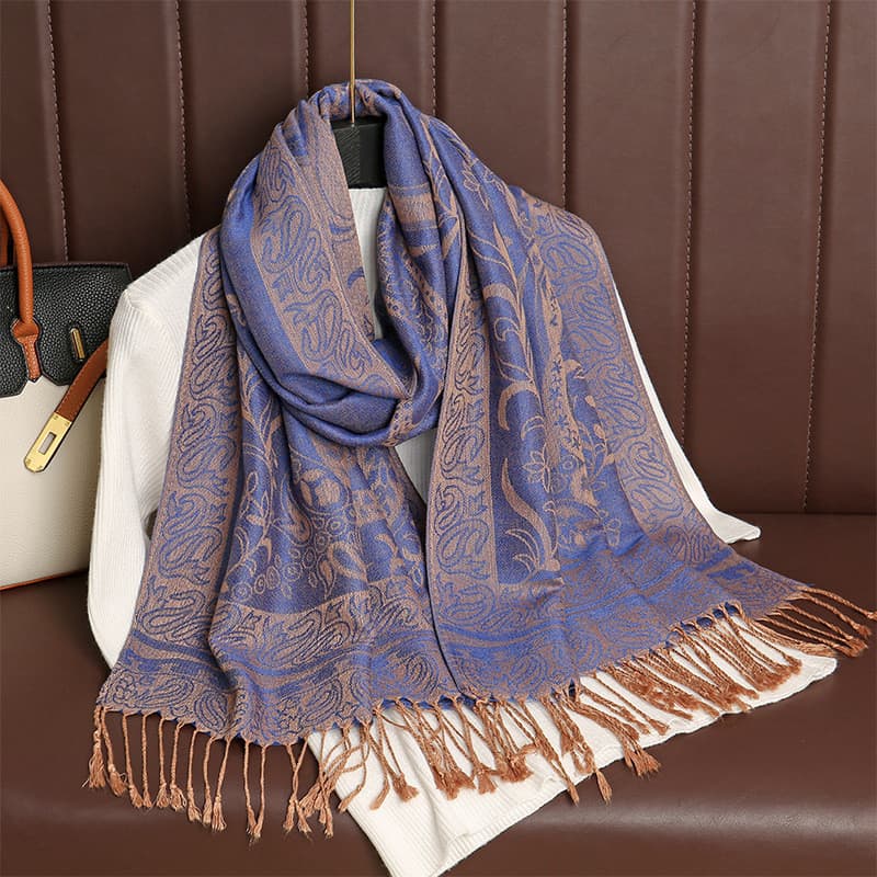 Lenço De Caxemira De Luxo Feminino Impressão Novos Envoltórios Pashmina Viagem Poncho Cobertor Quente Inverno Bufanda Xa
