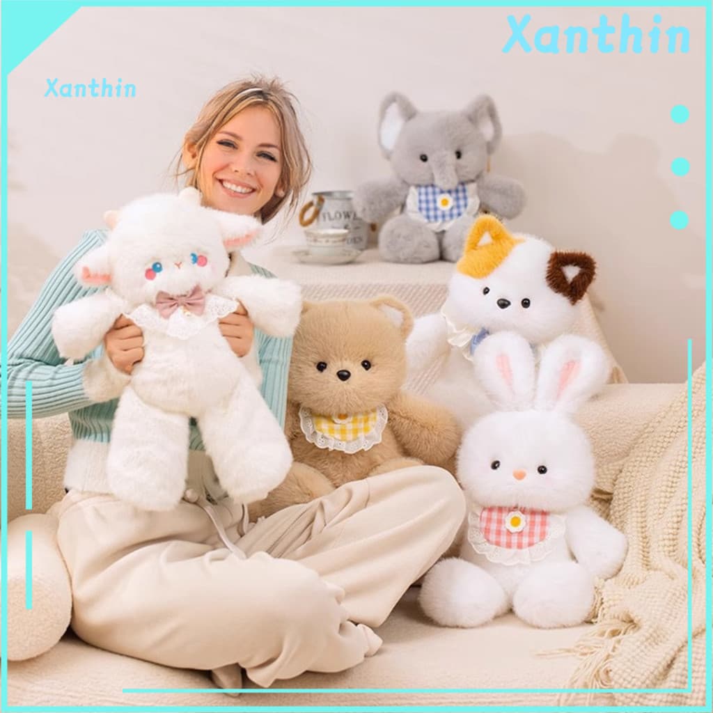 Soft and Cuddly Doll Cute Realistic Bear Plush Stuffed Toy Adorable Cat Sheep Elephant Huggable Companions – Perfect B