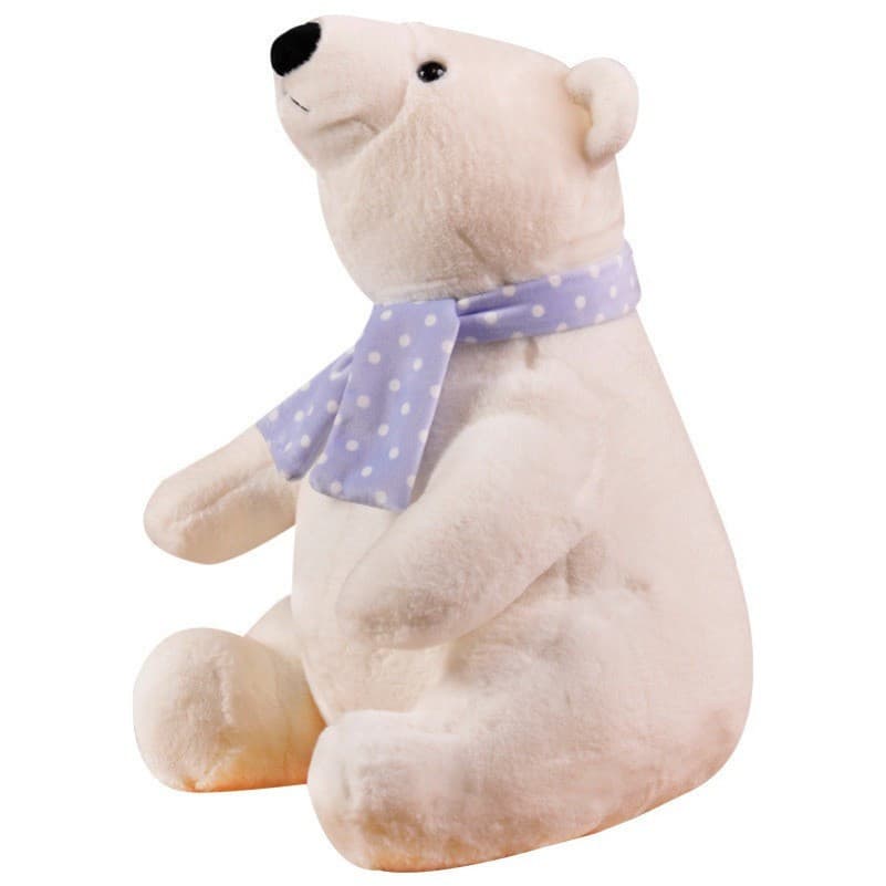 Super macio toque simulação urso polar boneca menina cama branco urso polar brinquedo de pelúcia urso polar quarto do be