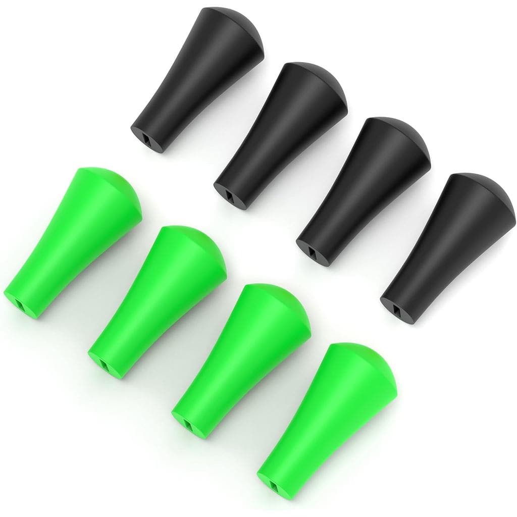 Conjunto de 8 Peças de Substituição de Pontas de Silicone com Tampa de Borracha para Suporte RAM X-Grip, Verde e Preto