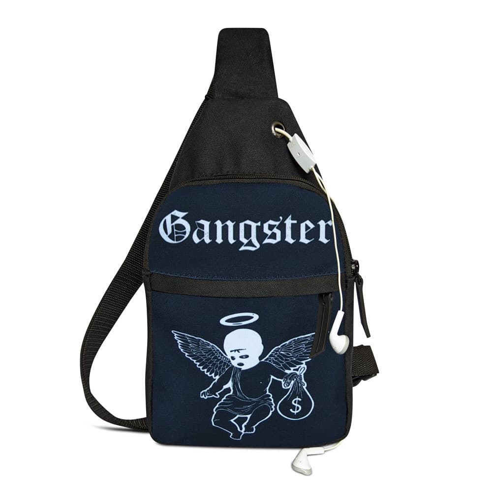 Shoulder Bag Gangster Mini Beg Bolsa Transversal de Ombro Chest Bags Feminina Masculino