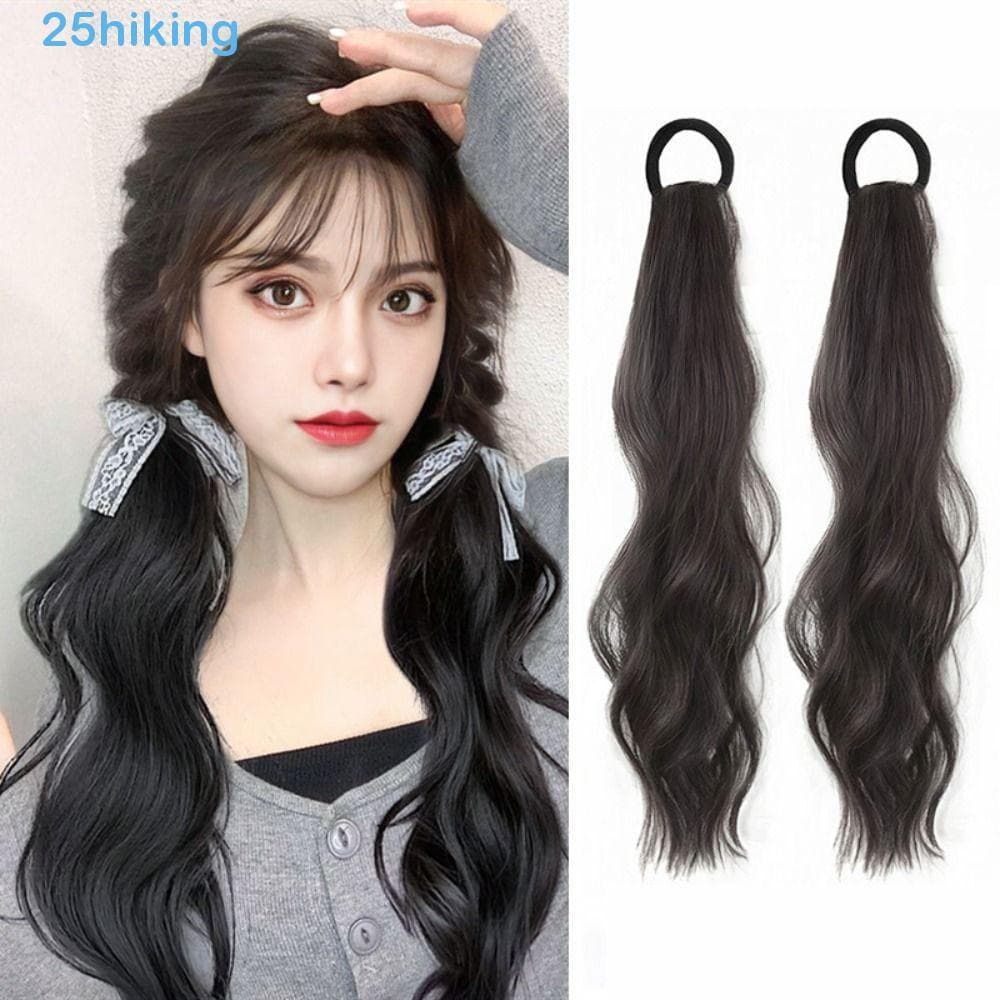 Caminhada Longo Encaracolado Rabo De Cavalo Diário Acessórios De Cabelo Extensão Do Meninas Macio Elástico Ondulado Cosp