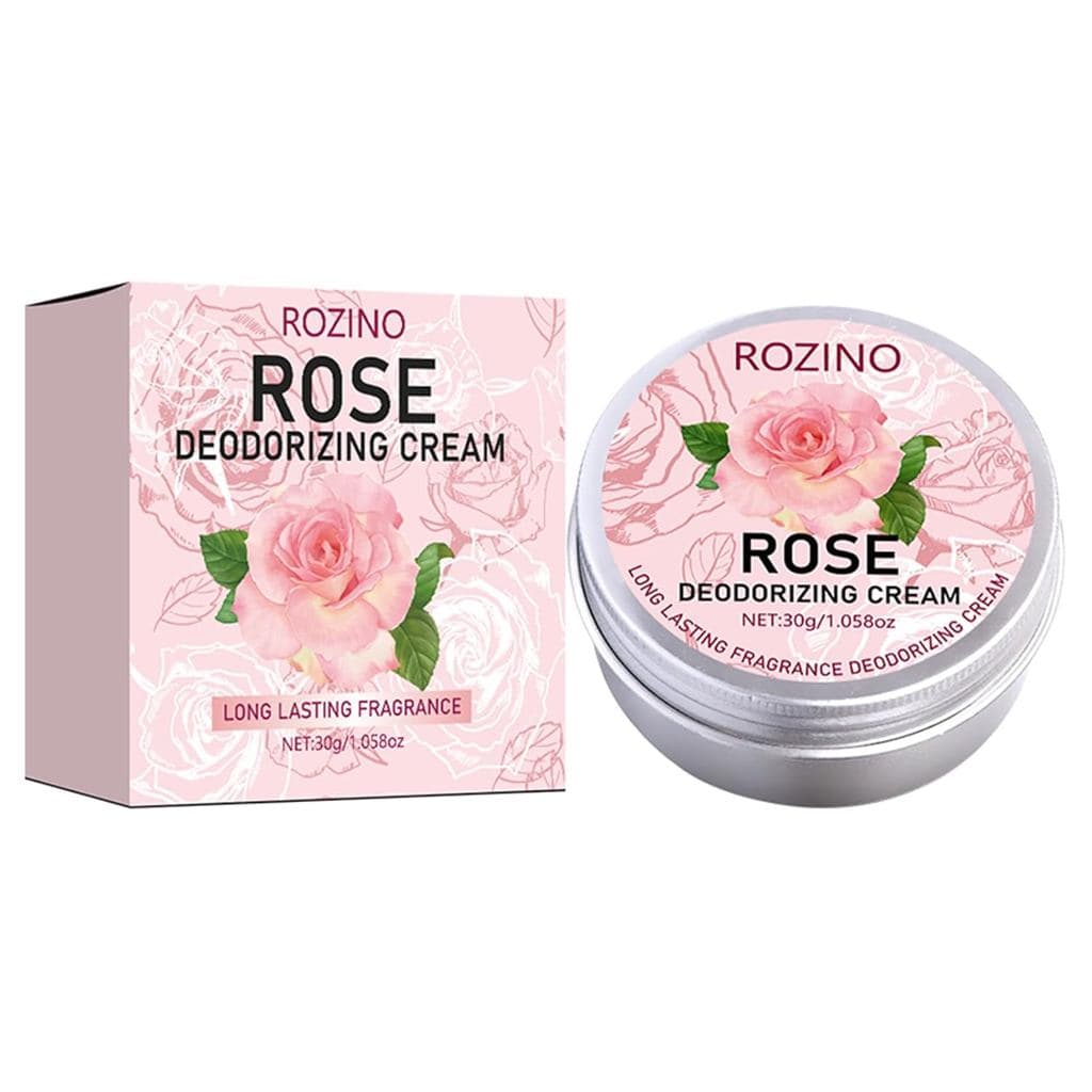 Creme Desodorante à Base de Plantas para Mulheres e Homens, Duração de 24 Horas, Fragrância Natural de Rosa e Peônia, Su