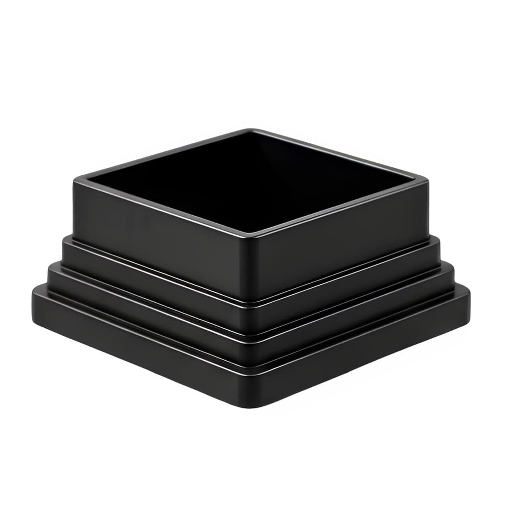 Kit 4 Unid Ponteiras Tubo Quadrado 100x100 mm Tampa Metalon Acabamento Protetor Tampão Pezinho