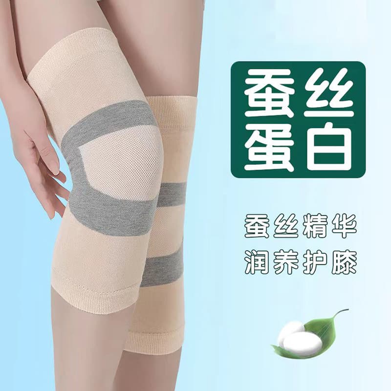 Joelheiras de seda outono inverno Leggings de algodão manter quente senhoras idosas conjunta antiderrapante ar condicion