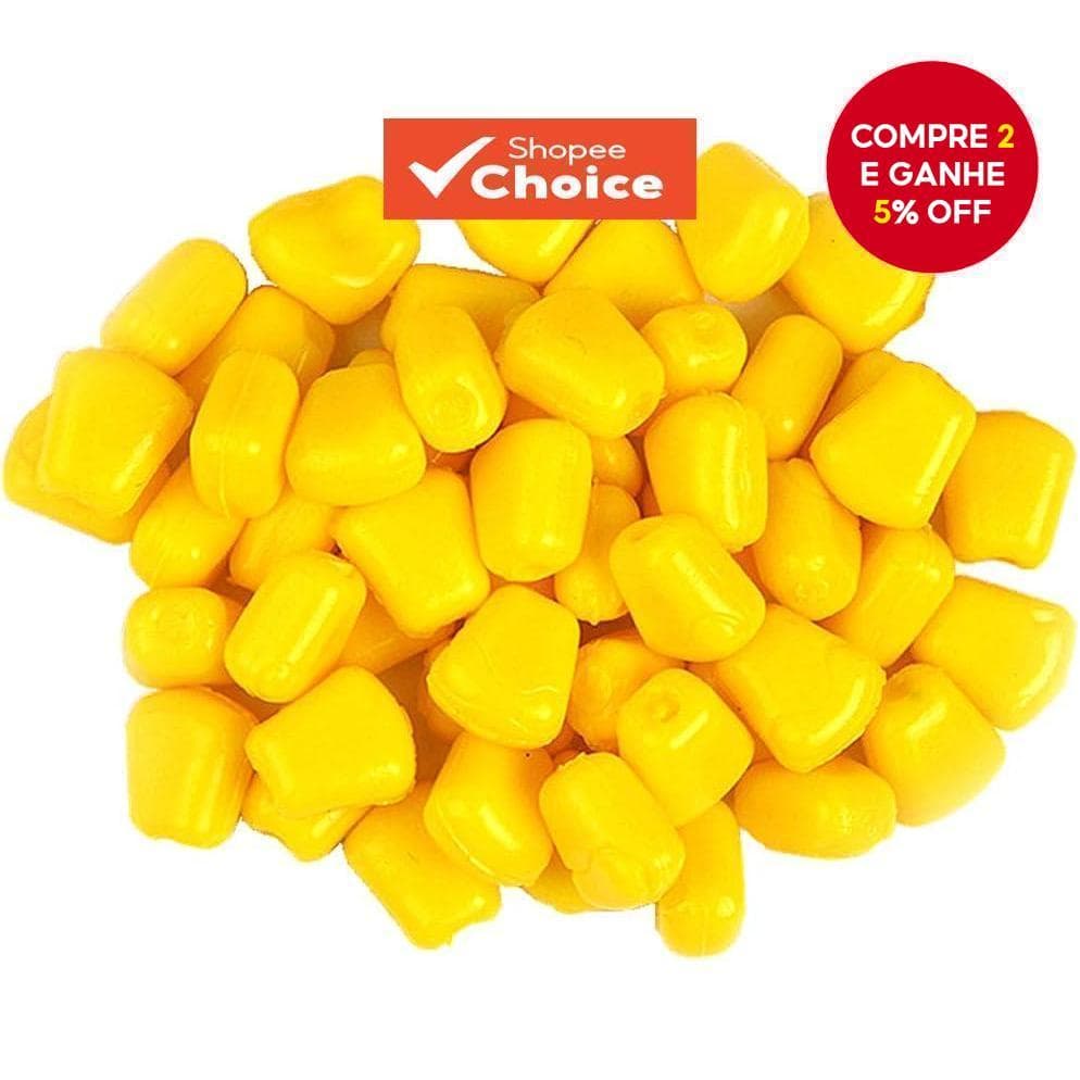 100 Peças Iscas Macias Com Sabor De Milho De Silicone De Pesca De Carpa De Plástico Artificial De Afundamento Lento