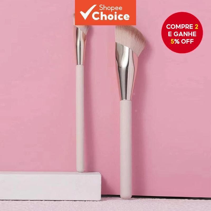 2 Pacotes De Pincéis De Maquiagem Em Forma De Diamante Nova Base Blush Pincel Corretivo Sem Costura Portátil