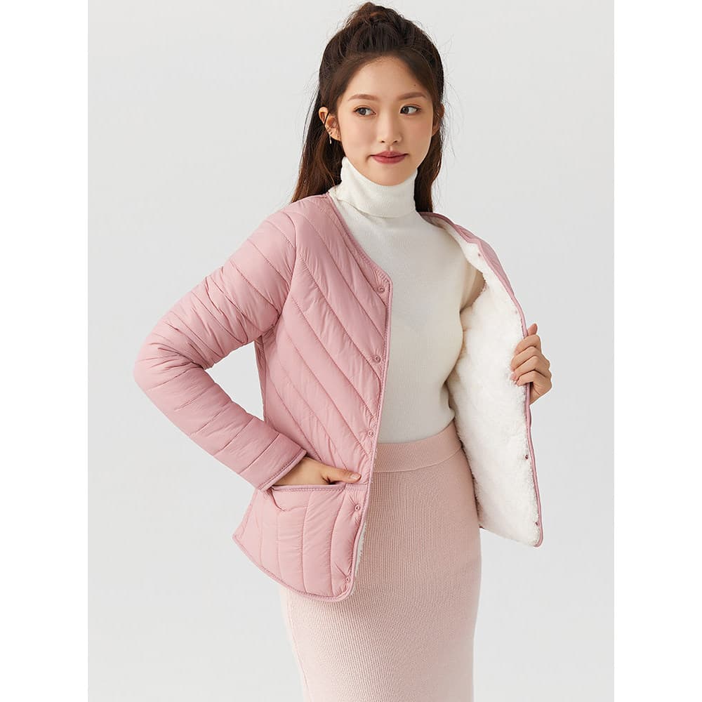 Forro de lã engrossado roupa interior pequena jaqueta acolchoada inverno quente para baixo forro de algodão acolchoado j