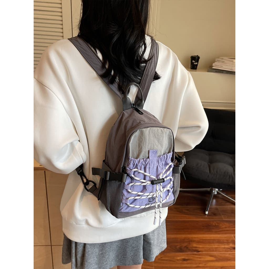 Três propósitos multifuncional Mini mochila feminina leve portátil mochila de viagem 25 novo estilo saco de peito viagem