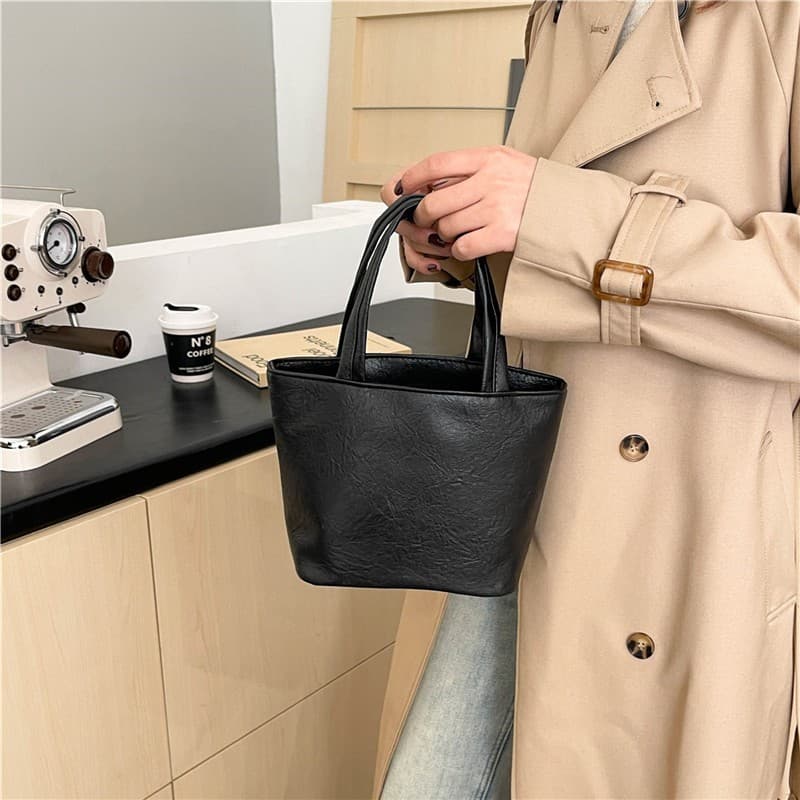 Mini bolsa de cor sólida Bolsa cosmética portátil com sensação de alta qualidade