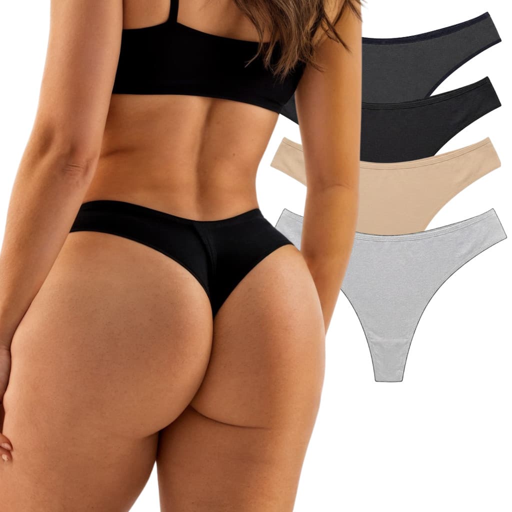 Kit Calcinhas  Fio Dental Levanta Bumbum  3 Peças Confortável Forro 100% de Algodão Sensual
