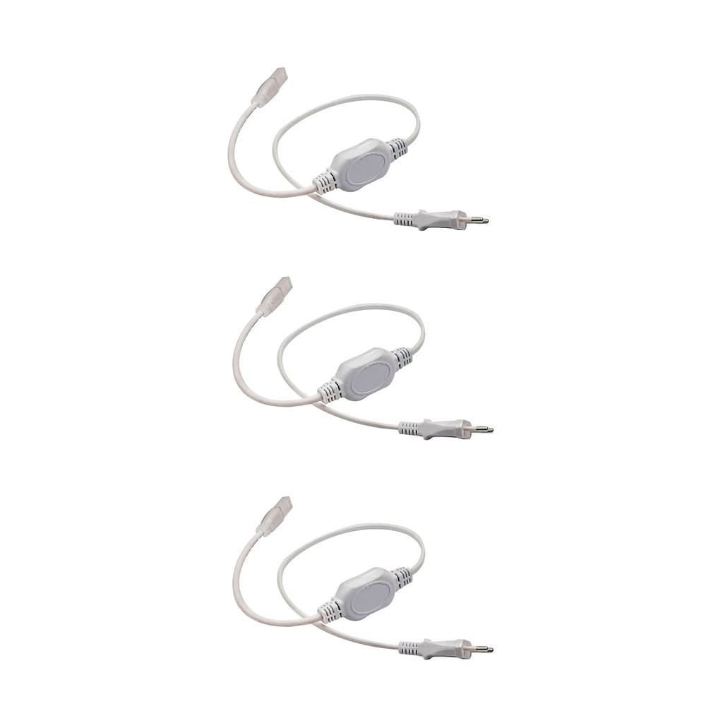 Kit 6un, Plug Bivolt 4a Para Fita Led 127/220v, Luminatti