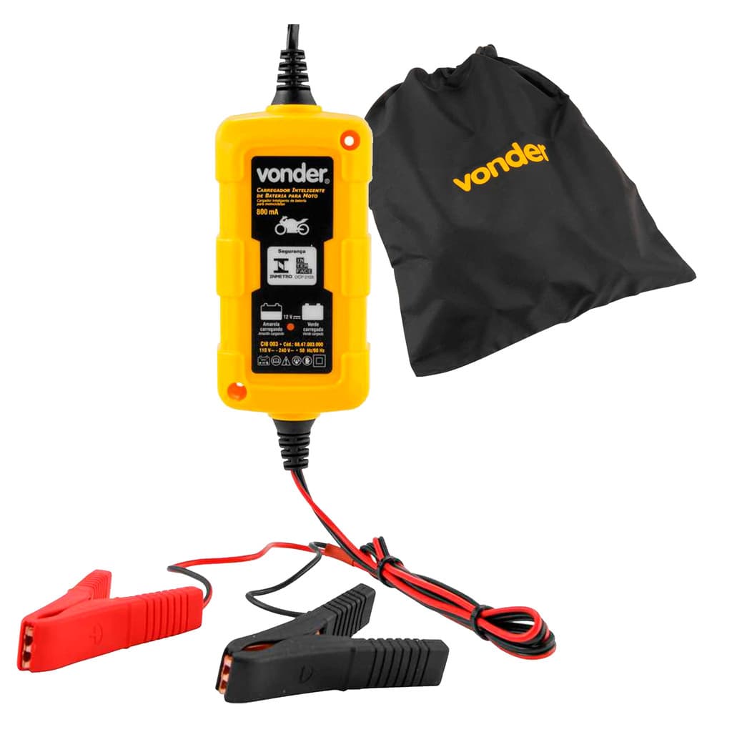 Carregador Inteligente Bateria Moto CIB 003 Bivolt VONDER