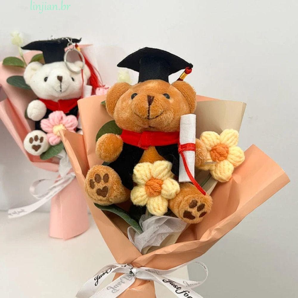 Buquê De Flores De Formatura LINJIAN , Cerimônia , Crochê De Ursinho , Pelúcia