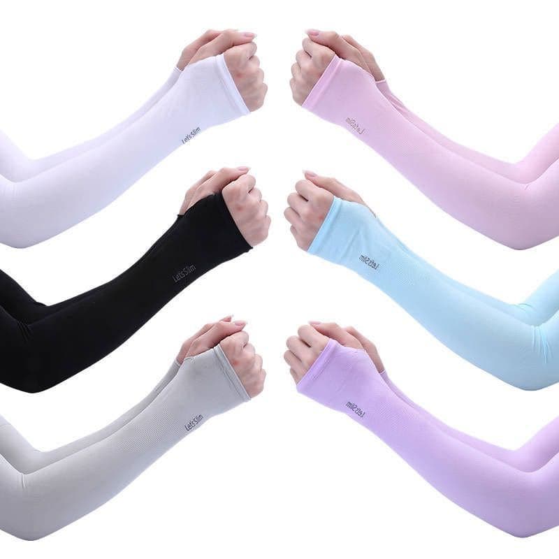 Dois pares de mangas de condução legais protetor solar feminino verão mangas de proteção de braço masculino à prova de u
