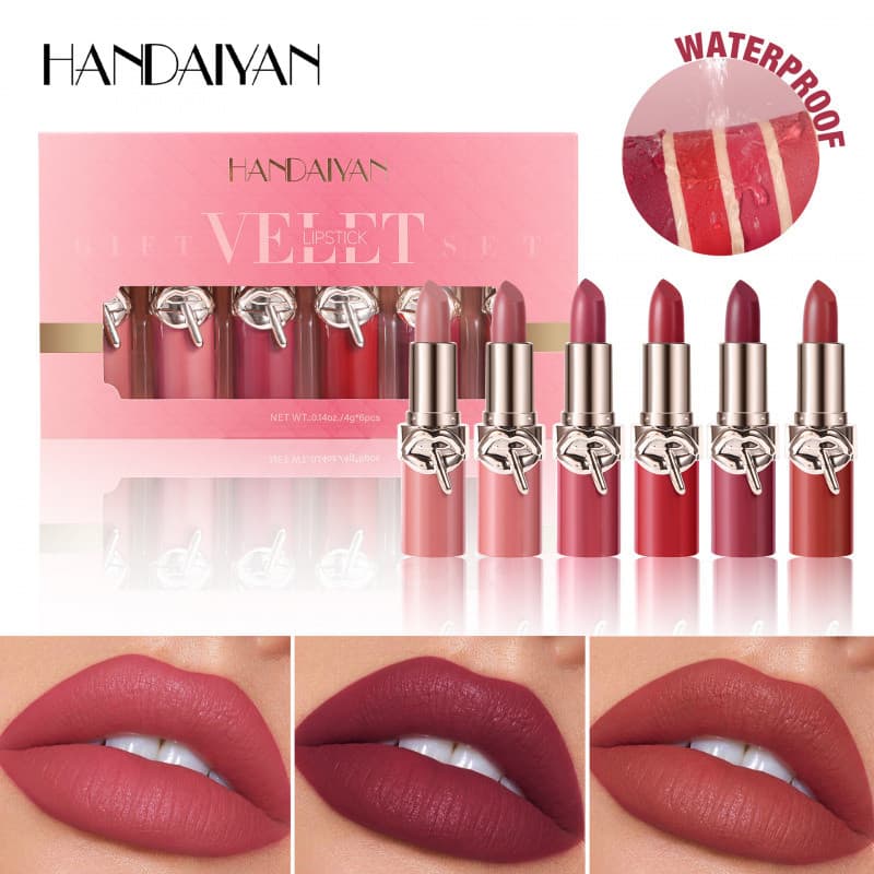 HANDAIYAN Stick Matte Batom À Prova D 'Água Antiaderente Copo Batom De Veludo