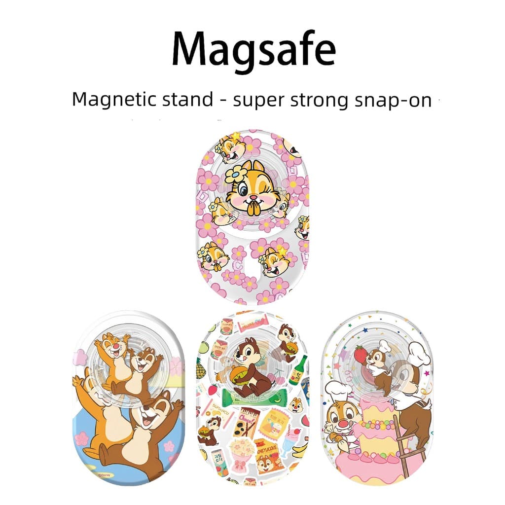 Magsafe forte sucção palmas bonito pinhas flores Chip 'n' Dale suporte magnético do telefone Airbag dobrável retrátil