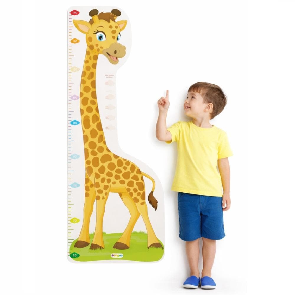 REGUA DE CRESCIMENTO GIRAFA INFANTIL MADEIRA PORTATIL 140CM PAINEL MDF PAREDE QUARTO MEDIDAS CRIANCA BEBE PENDURAR