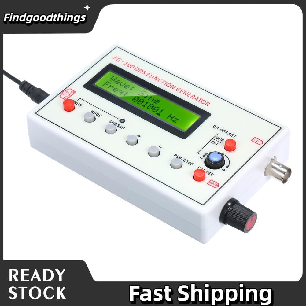 findgoodthings-br 1HZ-500KHZ FG-100 DDS Gerador de Sinal Funcional Triângulo Senoidal Quadrado Sawtooth ECG Saída de