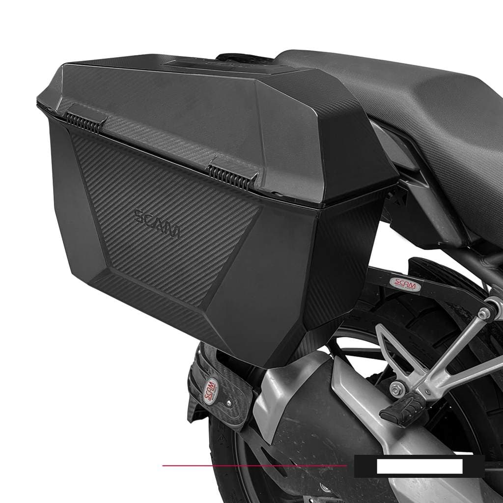 Baú bauleto Lateral plástico 25L Preto Scam (par)