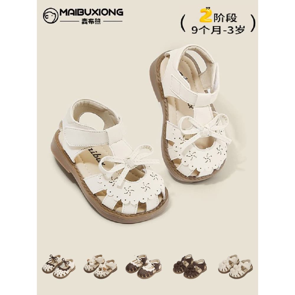 Maibu urso meninas sapatos do bebê de sola macia da criança sapatos de princesa verão bebê menina crianças Baotou sapato