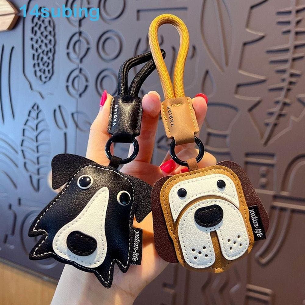 SUBING Pingente De Cachorro De Couro , Chaveiro Pu De Animais DIY , Bolsa De Moda De Gato Criativo Masculino