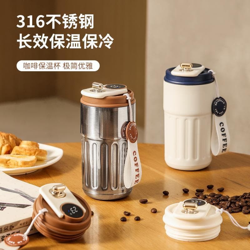 Novo estilo xícara de café 316 copo térmico de aço inoxidável de alto valor masculino feminino copo de água de camada du