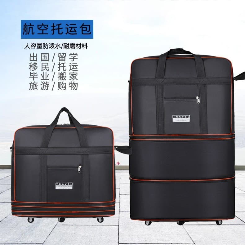 Bolsa de viagem dobrável bagagem Universal caixa de armazenamento de roda no exterior 158 remessa de ar grande capacidad