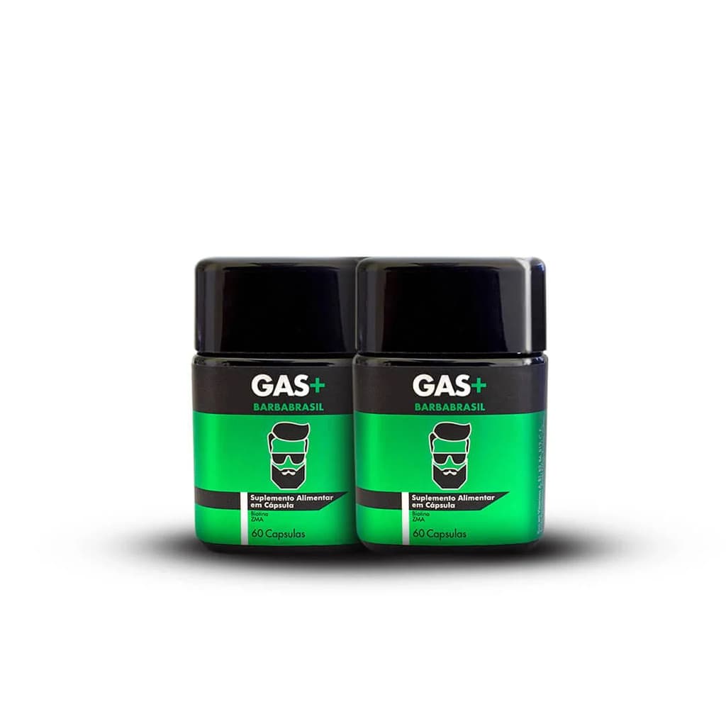GAS+ Suplemento Capilar Duplo - Barba Brasil  (4 meses de uso)