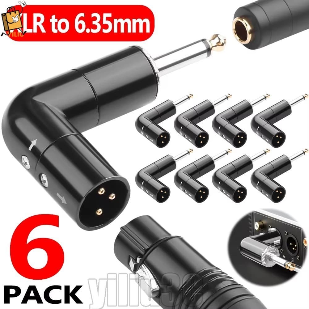 [Prim] Adaptador Conversor Macho Fêmea De 3 Pinos De 6-1 Unidade-Perfil De Interface De Áudio Balanceado Plugue XLR Para