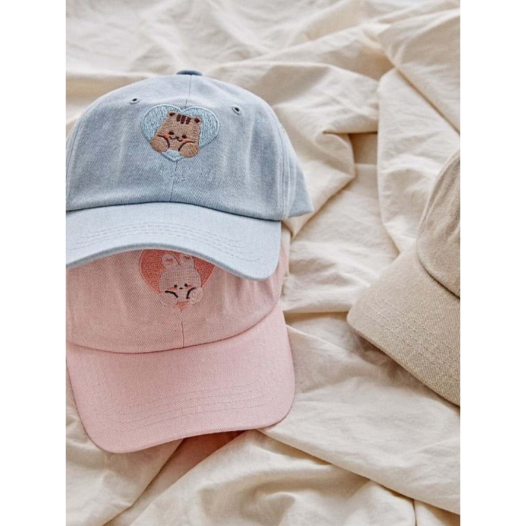 Coreia coreia ins boné de pico infantil verão estilo fino meninos meninas boné de beisebol Animal bordado boné bebê guar