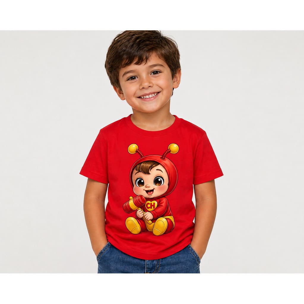 Camiseta Infantil Chapolin Baby | Algodão 100% | Estampa Fofa | Menino e Menina
