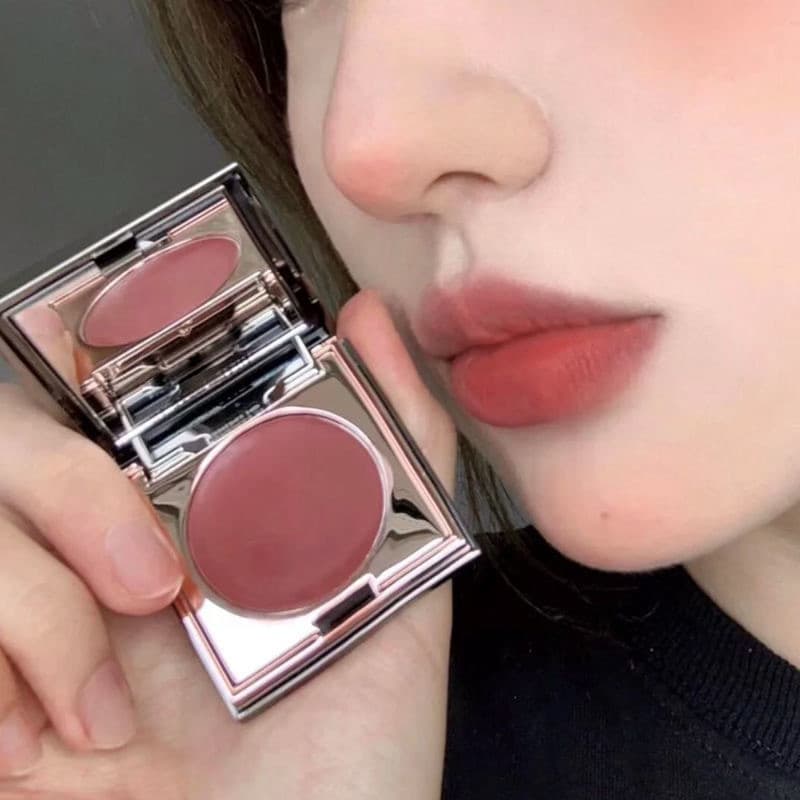 Batom lama labial Natural Nude maquiagem multiuso monocromático blush creme blush lama fosco esmalte labial bochecha cor