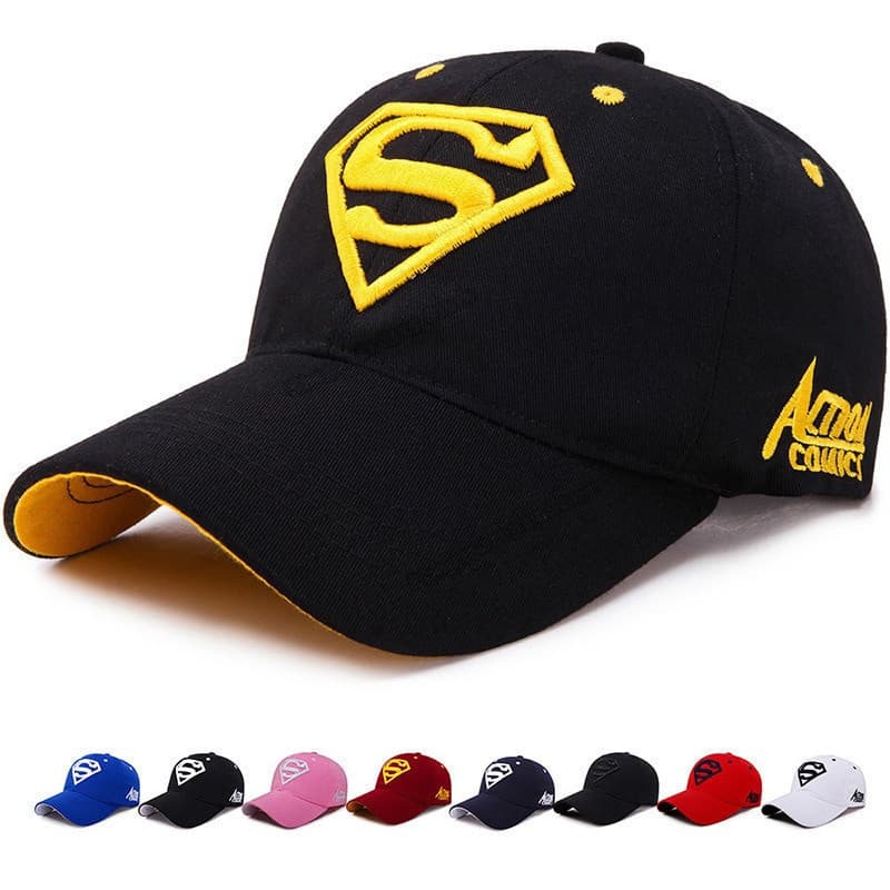 Super-Homem Boné Esportivo Exterior De Baseball Primavera Verão Cartas De Moda Bordadas Chapéus Ajustáveis Para Homens B