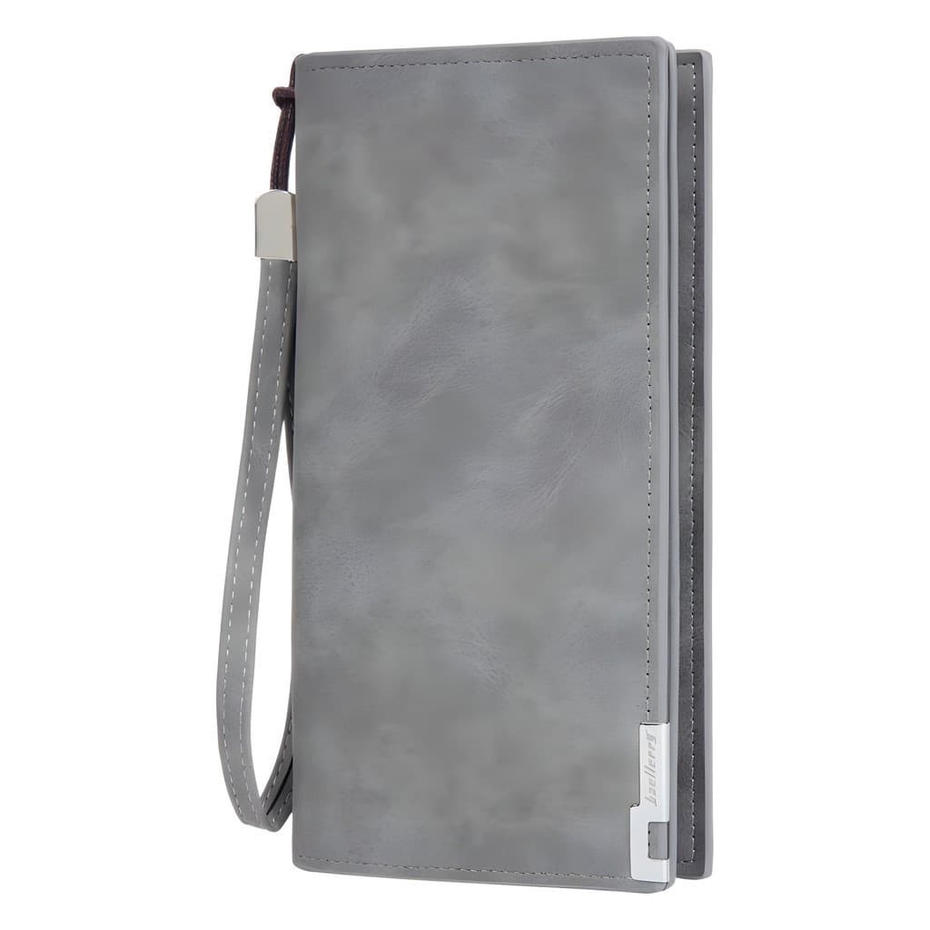 Baellerry's business multi-Cartão snap clutch Camurça Carteira Juvenil Moda Canto Dourado Bolsa Masculina .