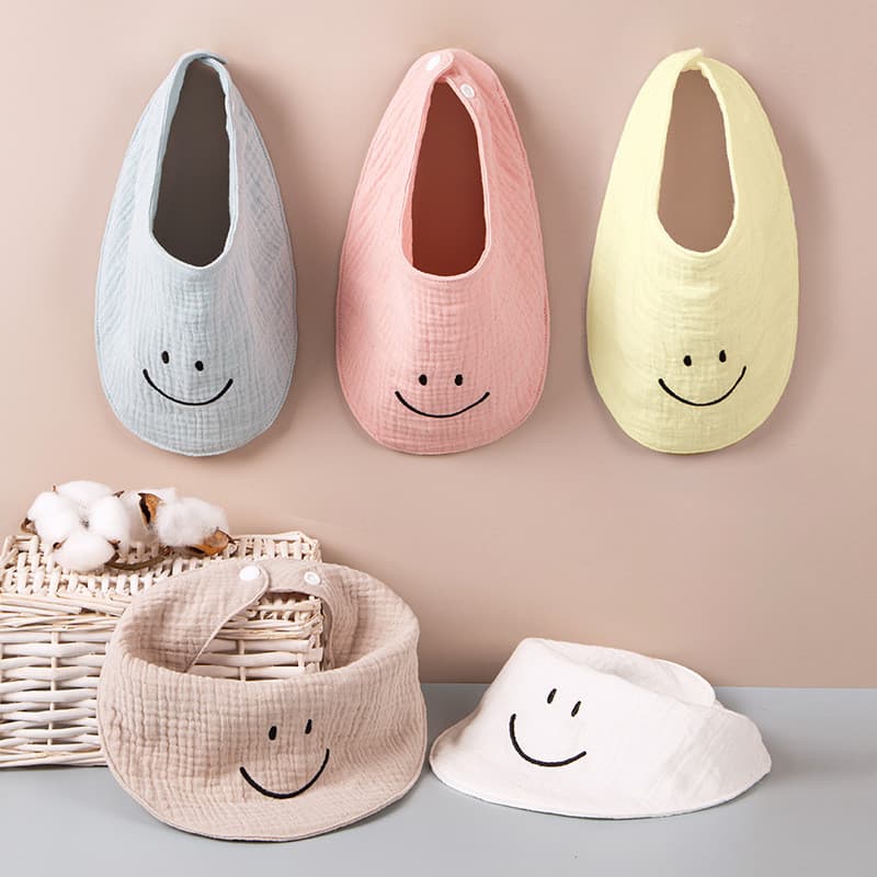 Ins estilo coreano babador 6 camadas gaze puro algodão Saliva toalha babador do bebê Anti-cuspir leite absorver água Smi