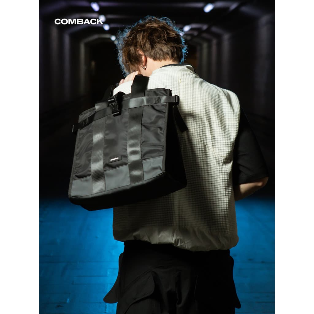 COMBACK Novo Estilo Trendy Tote Bag Commuter All-Match Masculino Bolsa para Computador Street Wear