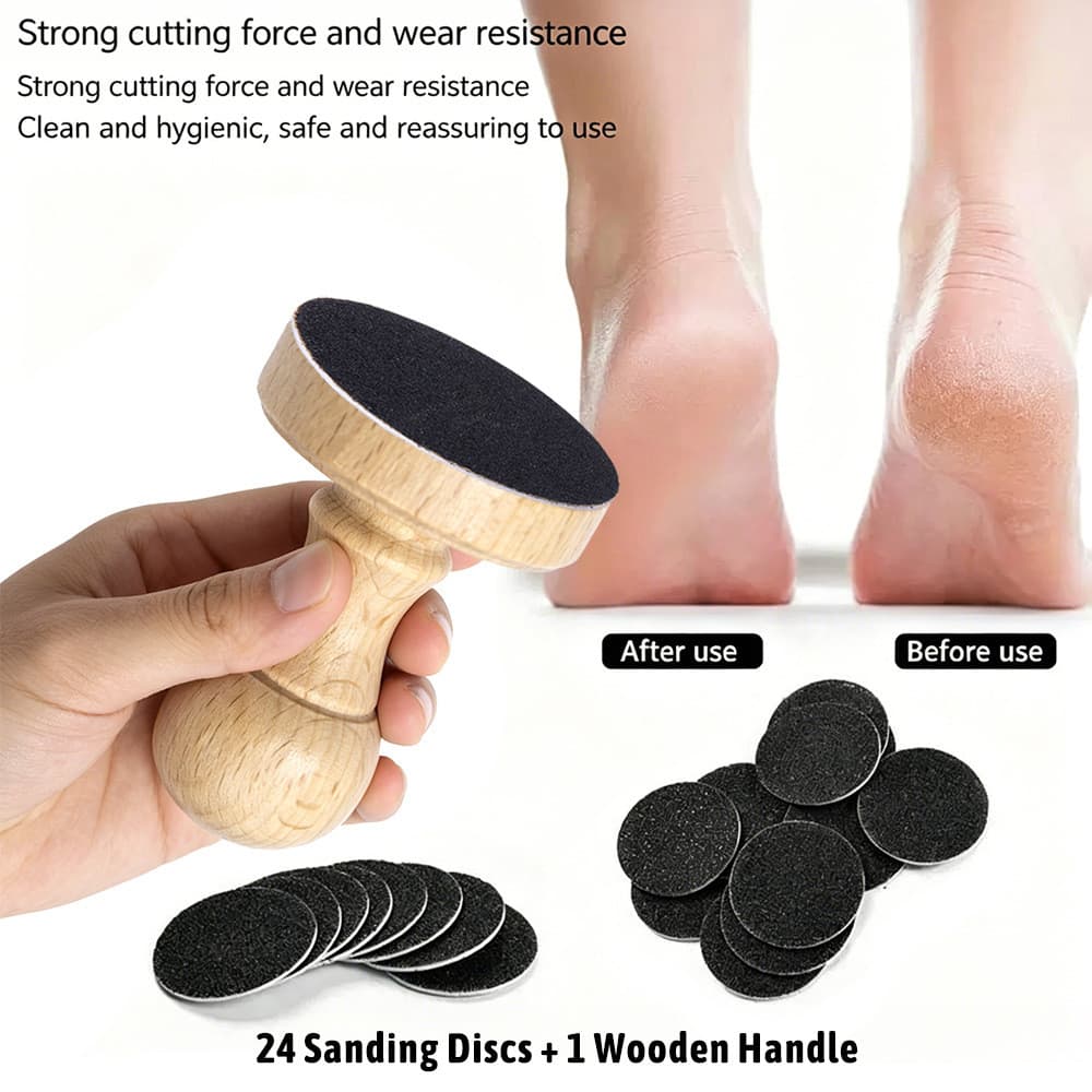 {Black and White}24Nail polishing sanding pads for removing dead skin, foot calluses, multi-color pedicure sanding pads,