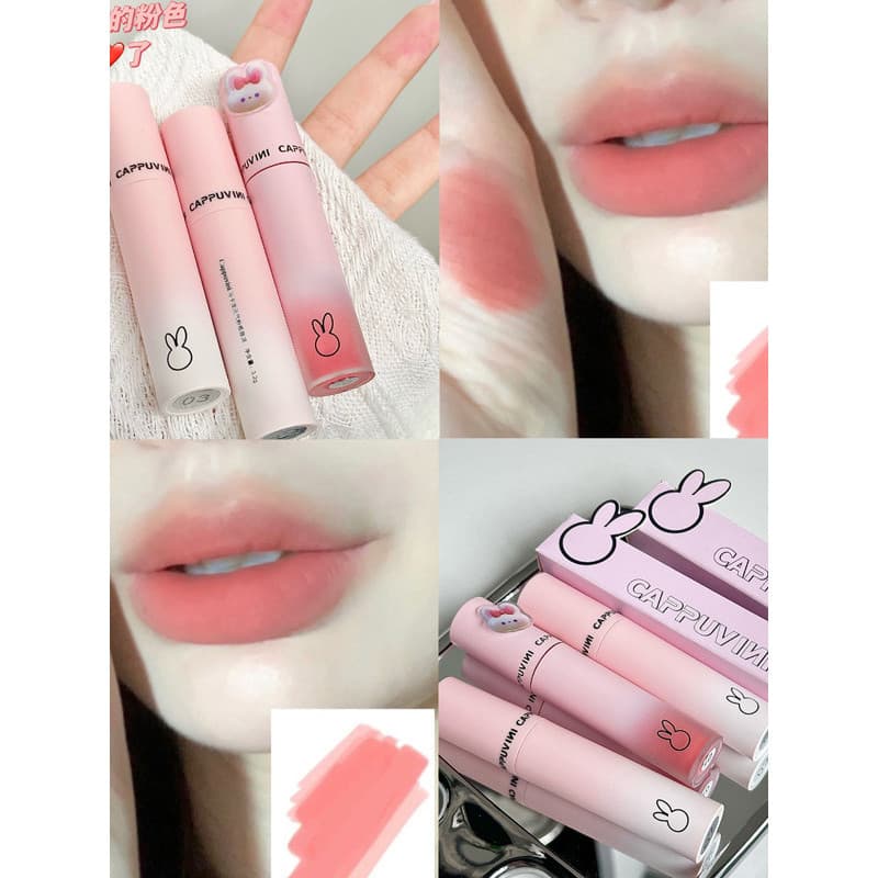 Cappuvini Macaron vitalidade rosa lábio lama textura de veludo Natural tridimensional bom desejo puro cor macia