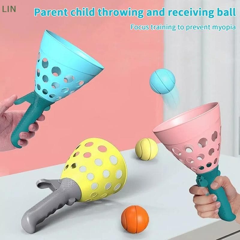 Um conjunto de equipamentos de treinamento sensorial ao ar livre para pais e filhos, para jogos divertidos de pegar e ar